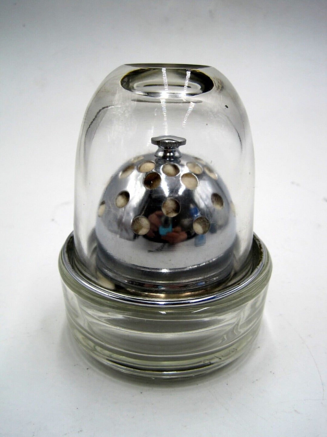 Vintage Dental Cotton Pellet Dispenser Glass and Metal - Etsy