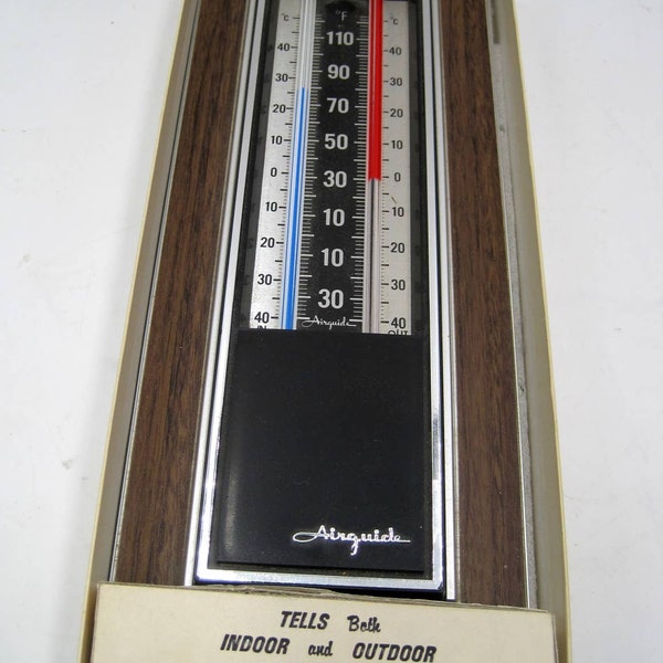 Vintage Airguide Indoor Outdoor Thermometer Model 422 Unused