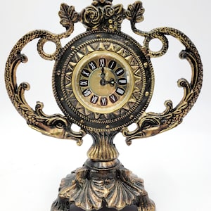 Vintage Cast Metal Blessing West Germany Wind Up Alarm Clock