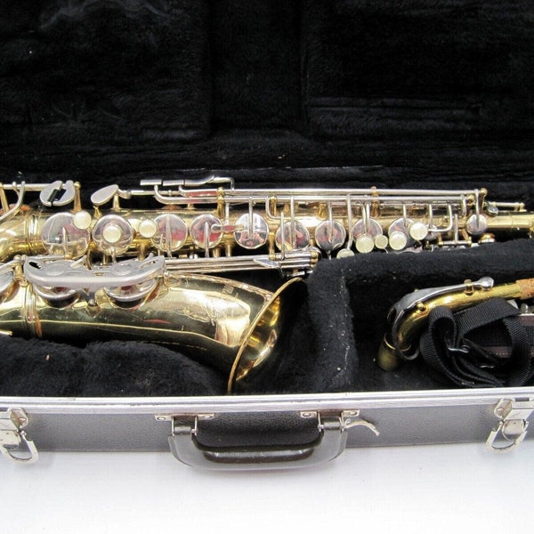 Vintage 1980's Armstrong Alto Saxophone W/Case+H Couf Special Mouthpiece N188103