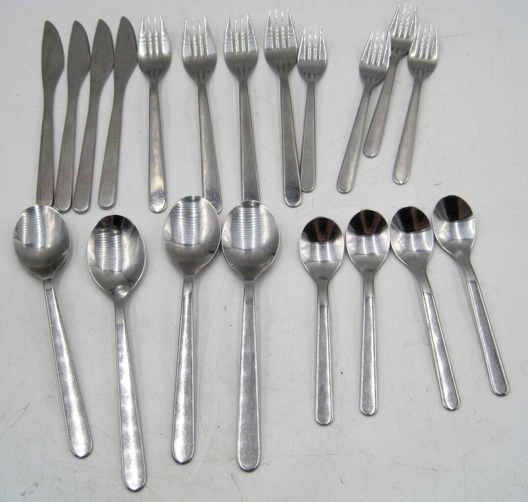 IKEA FORNUFT Stainless Flatware Set 20 Piece 4 Place Setting Etsy
