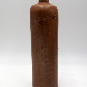 Erven Lucas Bols&#39;t Lootsje Amsterdam 1 Liter Antique Ceramic Clay Bottle EUC
