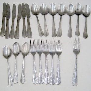 Lot of 22 Pieces of International Silver SIMPLICITY Pattern Stainless Flatware