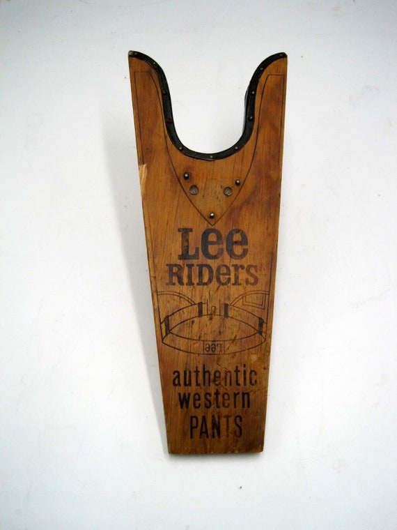 Vtg LEE RIDERS Authentic Wooden Boot Jack Western 