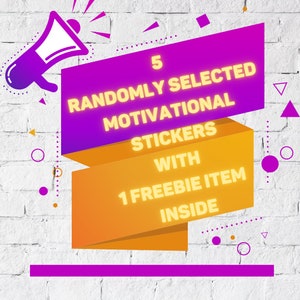 Mystery Motivational Sticker Pack, Stickers, Inspirational Stickers, Fun Stickers, Reusable Stickers