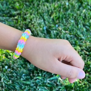 Pastel loom bracelet, party Favor Bracelet, School bracelet, rave bracelet, easter bracelet