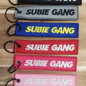 Subie Gang JetTag keychain