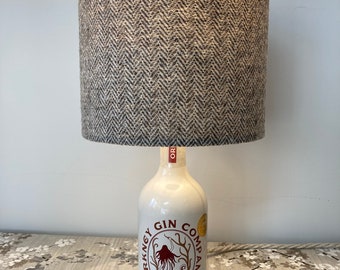 Upcycled Orkney Gin Rhubarb Old Tom Bottle Lamp; Gin Lovers Gift; Orkney Gin; Orkney Islands; Gin Bottle Lamp