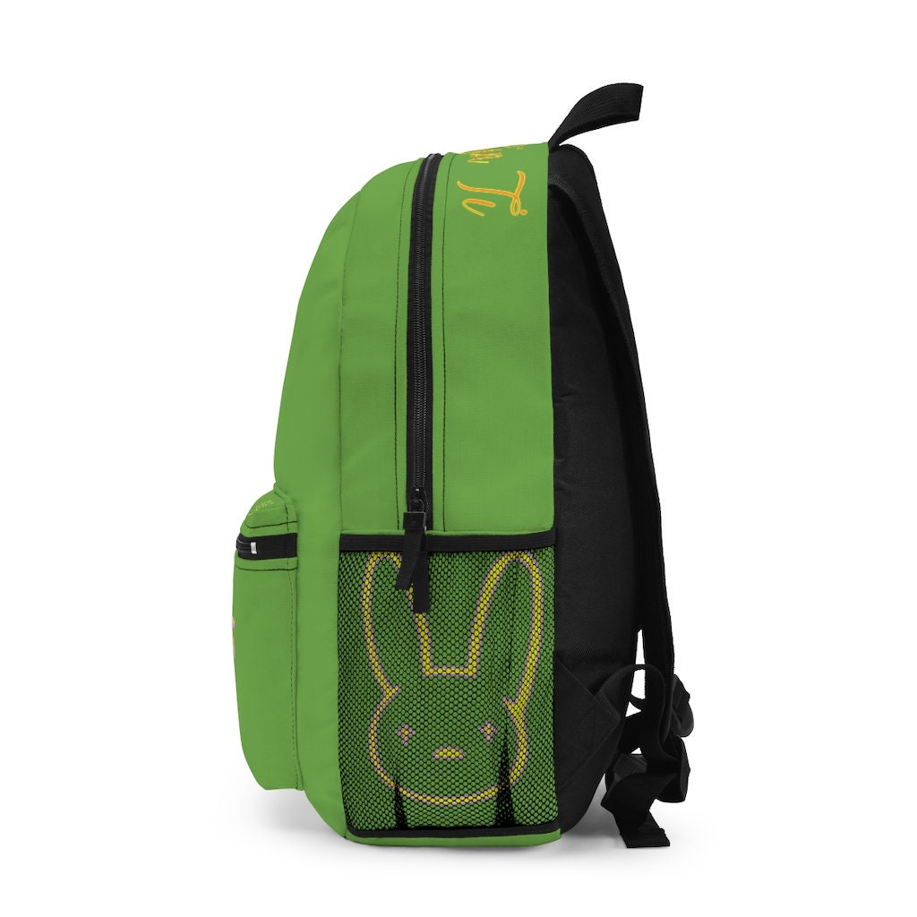 Bad Bunny Backpack Back to School green 