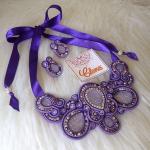 Collier Soutache Bijoux faits à la main Accessoires de mode Beaux bijoux
