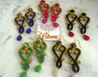 Ohrringe oder Ohrringe Soutache Fantasia Exklusiver Schmuck