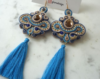 Ohrringe Ohrringe Soutache Fantasy Exklusiver Schmuck