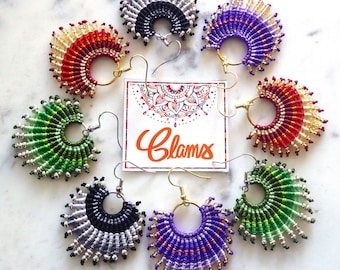Exklusive handgefertigte Micro Makramee Ohrringe oder Ohrringe Schmuck