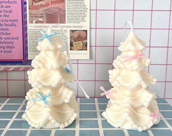 Aesthetic Christmas Tree Candle, Christmas decor, girly decor, Holiday decor, Christmas tree, Christmas Gift,  Girly room decor