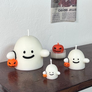 Halloween Ghost Candle Set, Ghost Candle, Spooky Candle, Halloween Candle, Pumpkin Candle, Halloween Decor, Halloween Gift