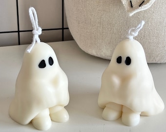 Scared Ghost Candle, Ghost Candle, Spooky Candle, Halloween Candle, Pumpkin Candle, Halloween Decor, Halloween Gift