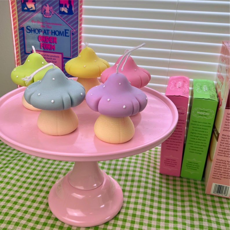 Mushroom Candle Mushroom Decorcute Home Decor Cottagecore Etsy