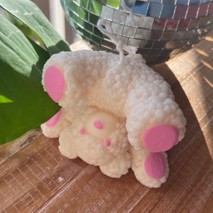 Scented Pink Teddy Bear Candle | Teddy Bear Candles | Aesthetic Home Decor | Pastel Danish Home Decor | Cool Candles | Decorative Candles |