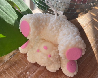 Scented Pink Teddy Bear Candle | Teddy Bear Candles | Aesthetic Home Decor | Pastel Danish Home Decor | Cool Candles | Decorative Candles |