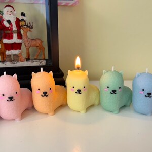 llama candle, lama candle, llama art, llama gift, aesthetic home decor, room decor, lama gifts, animal candle, indie kids room decor