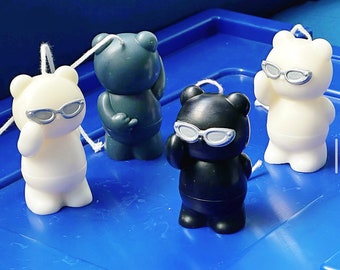 Swag bear candle, cool bear decor