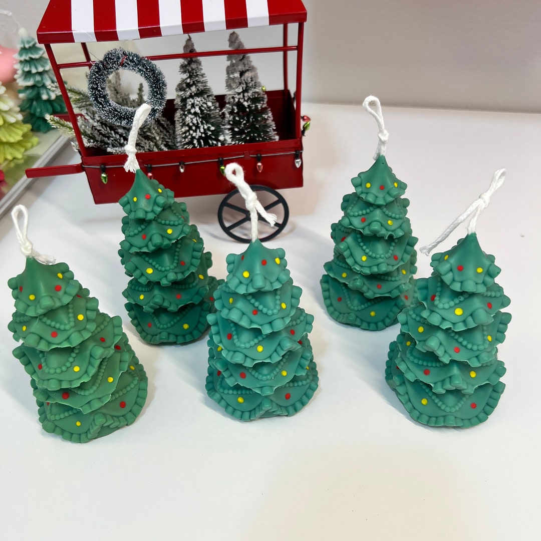 Scented Christmas Tree Candle, Pine Tree Candle, Christmas Candle