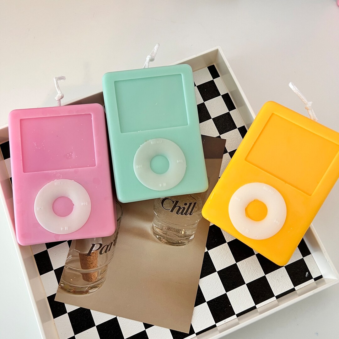 MP3 Player Candle Ipod Candle Pastel Danish Home Decor Etsy