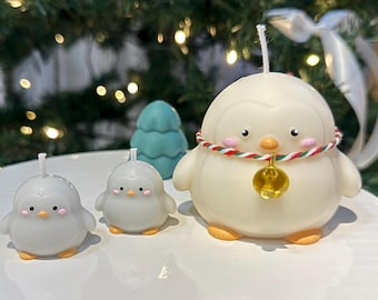 Dad and baby penguin candle sets, penguin candle, penguin gift, penguin ornament,