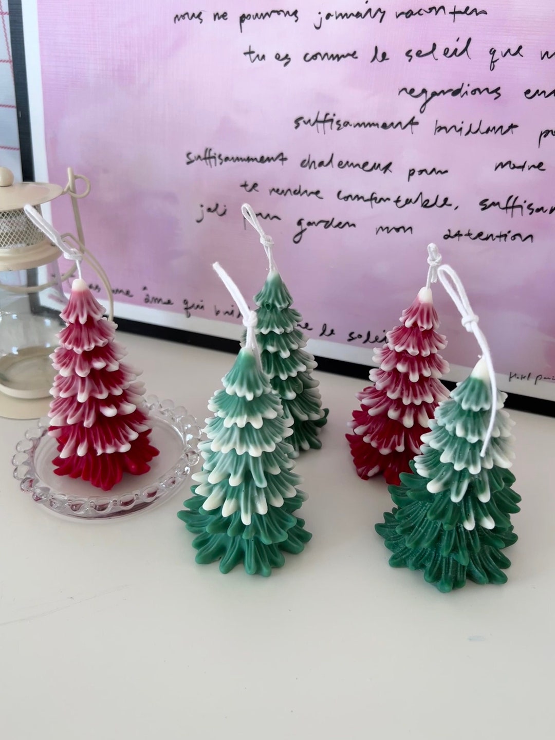 Scented Christmas Tree Candle, Pine Tree Candle, Christmas Candle