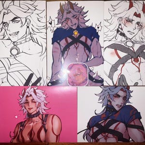 Hikari【CLEARANCE】Genshin Impact Arataki Itto print postcard set 18+hentai included