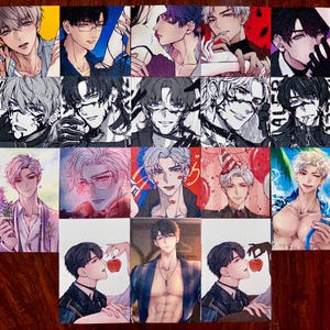 Hikari Love and Deepspace 4” Glitter Kira Kira funkelnde Postkarte Kunstdruck Xavier Sylus Rafayel Caleb Zayne