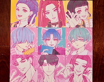 Hikari-K-pop Demon Hunter 4 ”Glitzer Kunstdruck Postkarte Romantik Abby jinu Baby Mystery Sajaboys Rumi Zoe Mira jagdrix golden Soda Pop