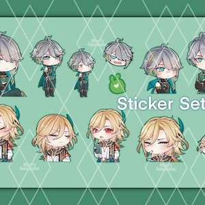 Hikari【Clearance】Genshin Impact Chibi Sumeru Boys Alhaitham Kaveh Sticker set