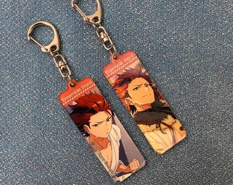 Ensemble Stars Kuro Kiryu Akatsuki laser Star layer 2”1/2 rectangular long double-sided acrylic keychain charm