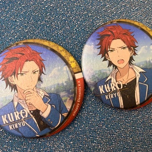 Ensemble Stars Kuro Kiryu Akatsuki shiny/glossy/paper/matte layer Japanese style pin badge button image 3