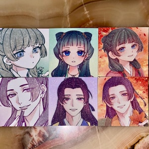 Hikari-Kusuriya no Hitorigoto 3x3 The Apothecary Diaries Maomao Jinshi portrait kira Kira sparkle art print postcard set