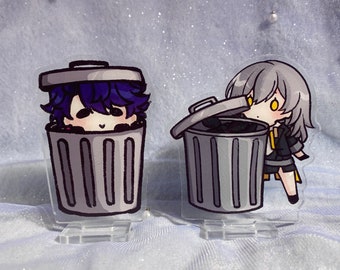 Hikari-Honkai Star Rail trailblazer Stelle Sampo with trash can chibi double-sided acrylic stand