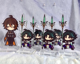 Hikari, pas de réapprovisionnement, mini support acrylique Genshin Impact Xiao Hutao Chibi