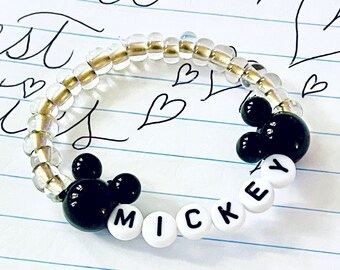 Mickey Ears Disney-Inspired Bracelet - USA Handmade - Cute Best Friend Bracelets - Cute Kids Gift - Cute Girls Bracelet, Friendship Bracelet