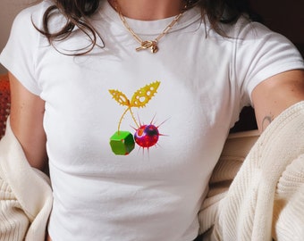 Cherry Lips Baby Tee, 90s Baby Tee, Retro Cherry Tee, Y2K Baby Tee, Trendy Baby Tee, 90s Fashion , Women&#39;s Midweight Cotton Tee