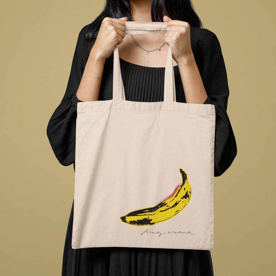 Canvas Tote Bag, Andy Warhol Banana, Andy Warhol Tote Bag, Art