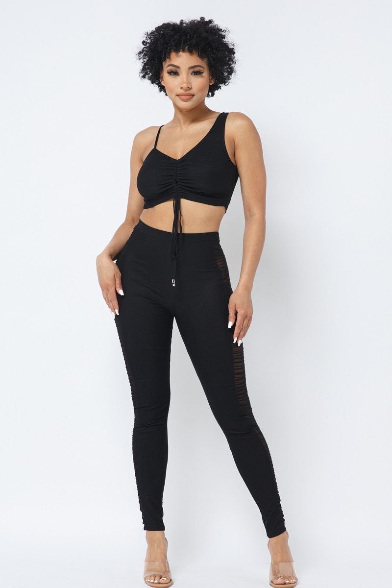 Mesh Panel Leggings 