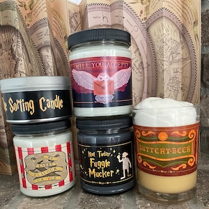 WIZARD CANDLE BUNLE| You Choose 3| Magic Candle| Wizard Sorting| Butter Brew| Magic School Gift| Wizard Gift|Book Candle, Literary Candle