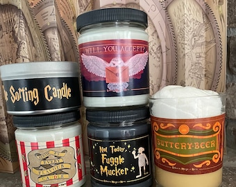 WIZARD CANDLE BUNLE| You Choose 3| Magic Candle| Wizard Sorting| Butter Brew| Magic School Gift| Wizard Gift|Book Candle, Literary Candle