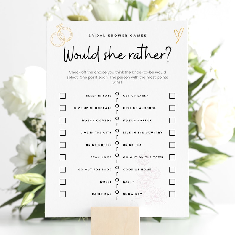 Bridal Shower Trivia Game Printable Wedding Shower Games Etsy