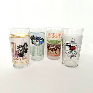 Kentucky Derby Glasses Highballs Mint Juleps Barware Horse Drinkware Derby Tumblers Churchill Downs Glassware Horse Race Cocktails