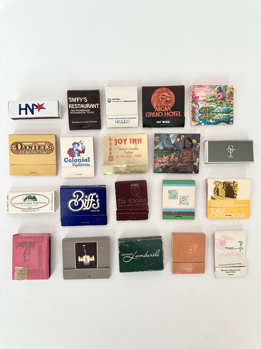 Matchbooks Vintage Matchboxes Collectible Matches Ephemera Travel ...