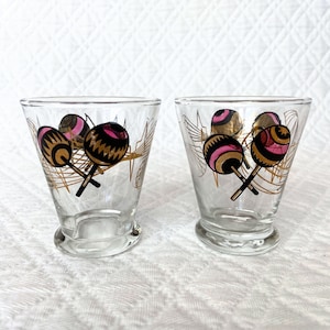 Shot Glass Tequila Shot Aperitif Cordial Liqueur Glass Cinco De Mayo MCM Barware Vintage Glassware Barcart Mexican Glasses Mid Century