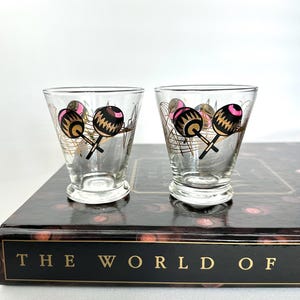 Shot Glass Tequila Shot Aperitif Cordial Liqueur Glass Cinco De Mayo MCM Barware Vintage Glassware Barcart Mexican Glasses Mid Century