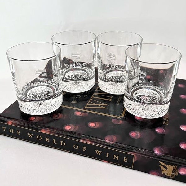 Whiskey Glass Old Fashioned Glass Cocktail Glasses Low Balls Crystal Barware Fort Worth Glassware River Crest Country Club Drinkware